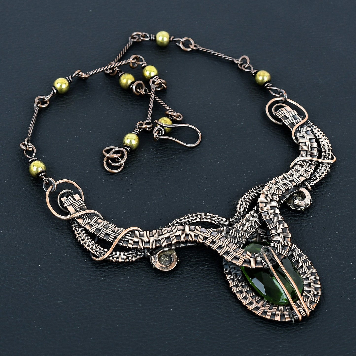 Green Peridot Gemstone Necklace