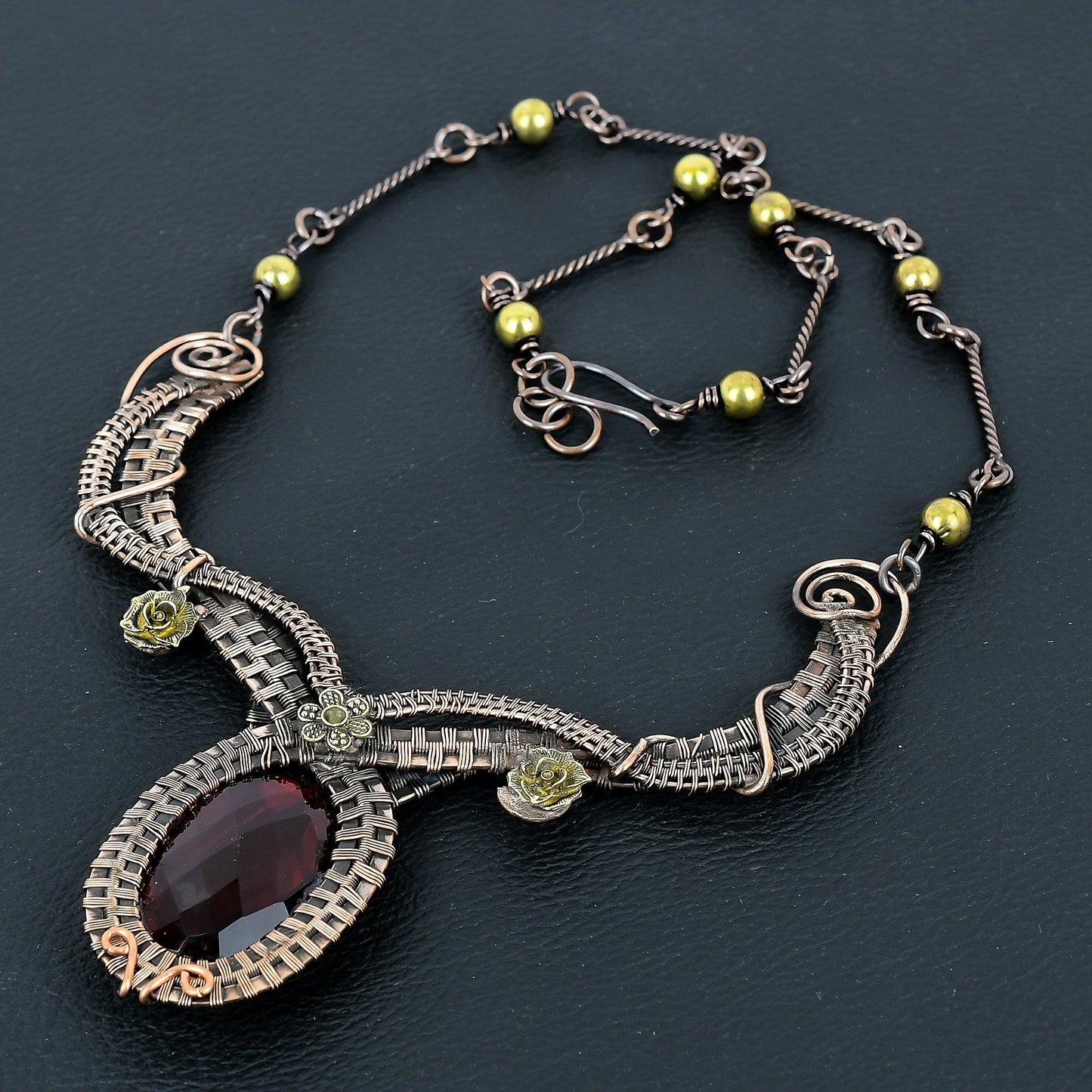Red Garnet Gemstone Necklace