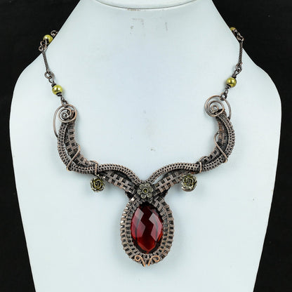 Red Garnet Gemstone Necklace