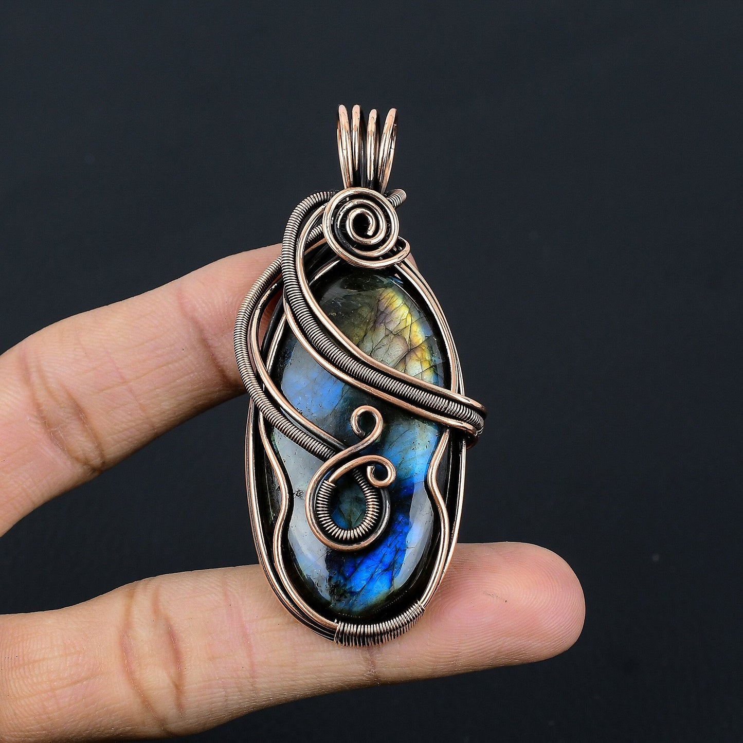 Blue Labradorite Gemstone Pendant