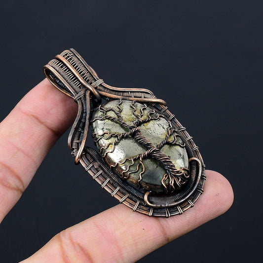 Golden Pyrite Gemstone Pendant