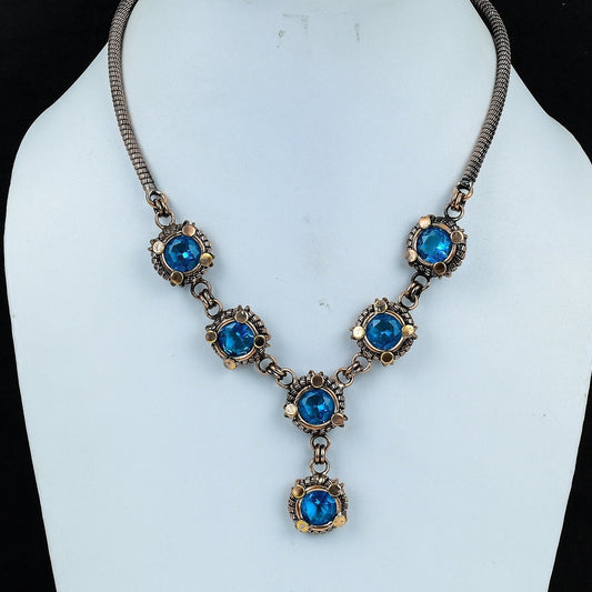 Blue Topaz Gemstone Necklace