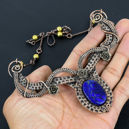 Blue Lapis Lazuli Gemstone Necklace