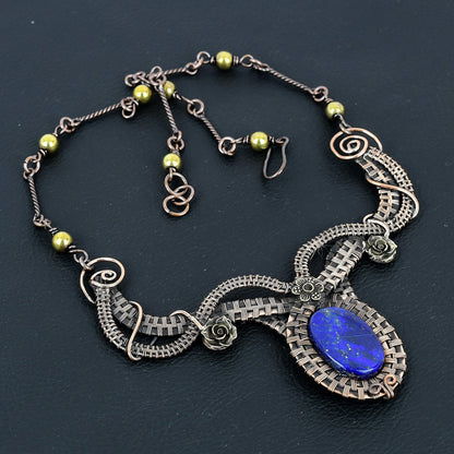 Blue Lapis Lazuli Gemstone Necklace