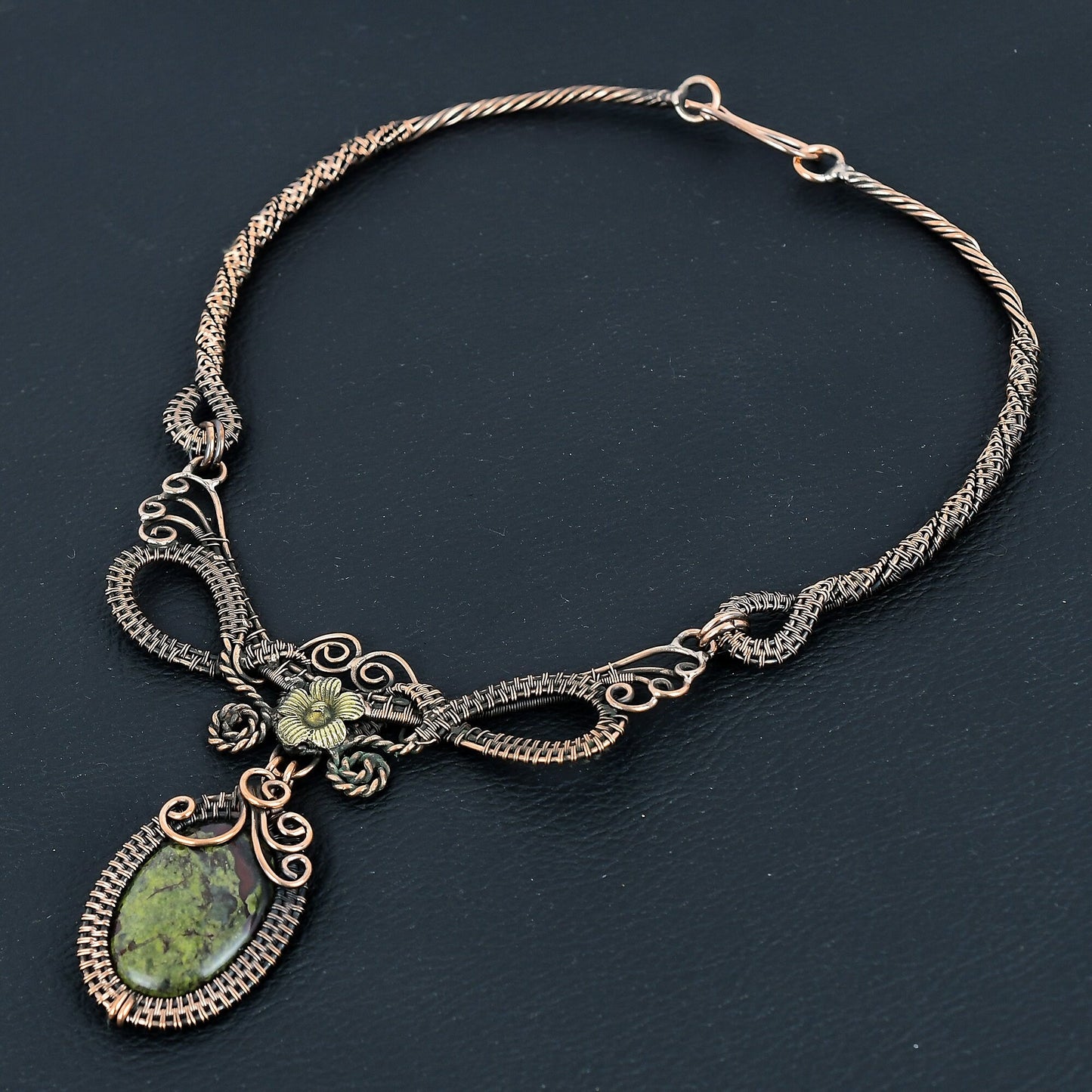 Green Bloodstone Gemstone Pendant