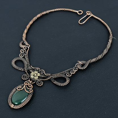 Green Jade Gemstone Necklace
