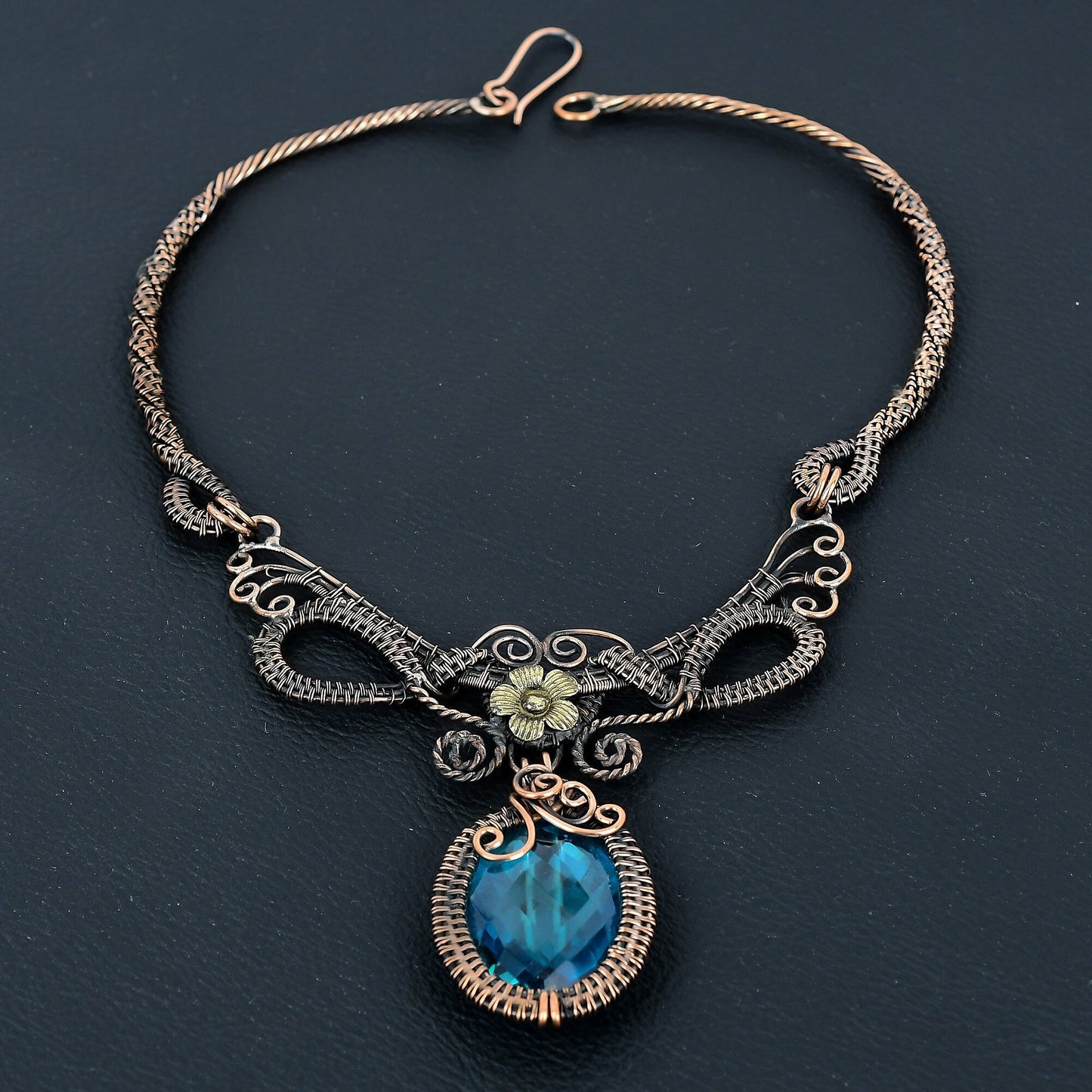 Blue Topaz Gemstone Necklace