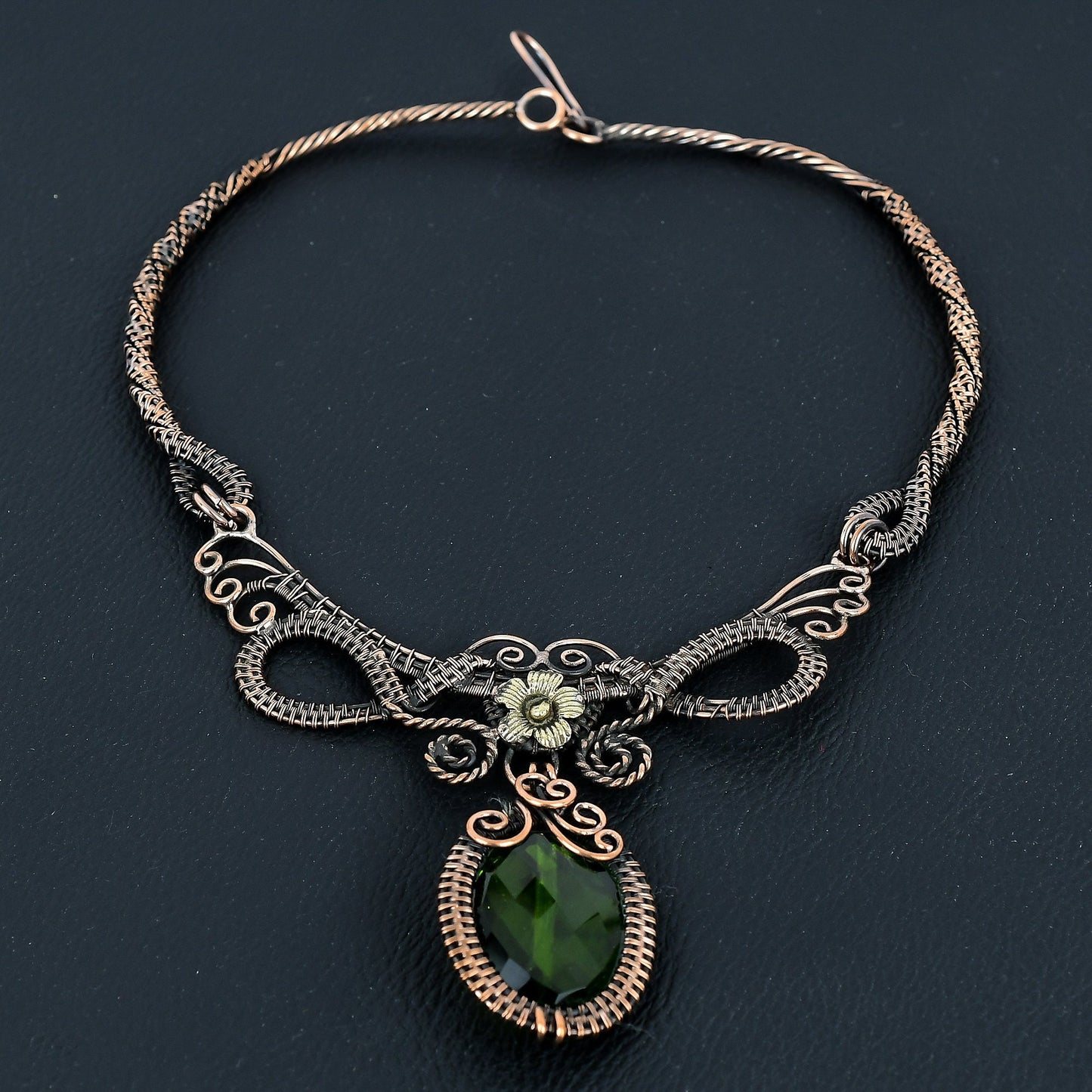 Green Peridot Gemstone Necklace