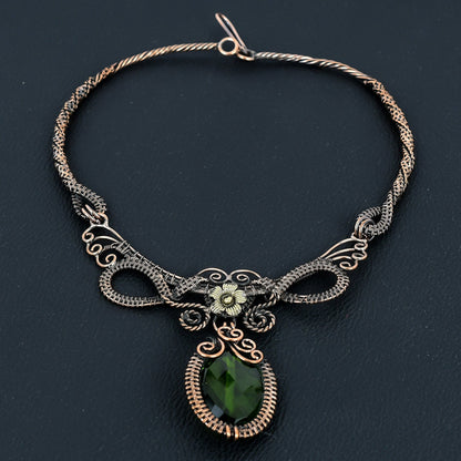 Green Peridot Gemstone Necklace
