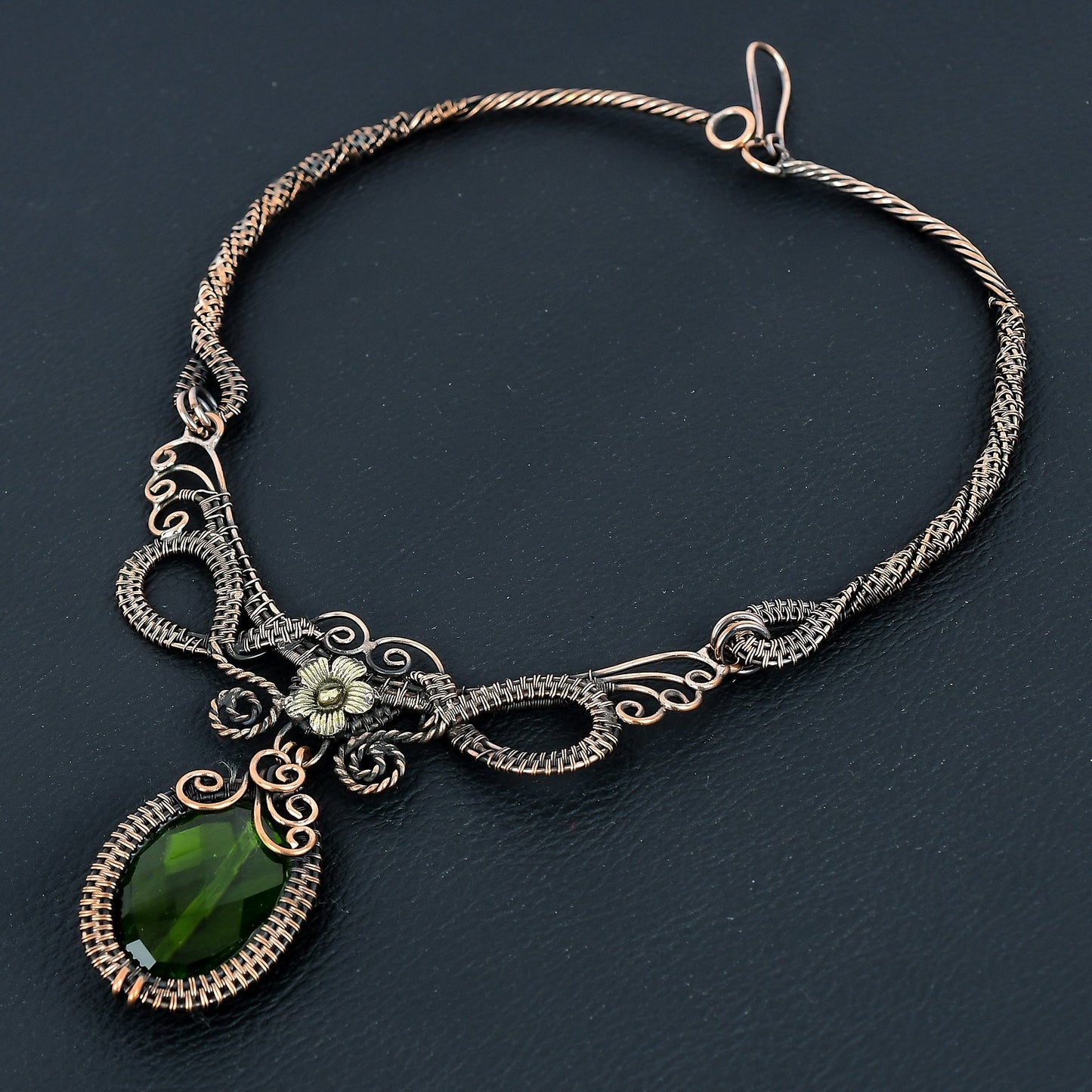 Green Peridot Gemstone Necklace