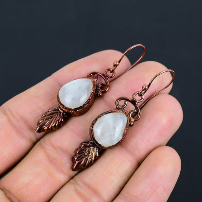 Rainbow Moonstone Gemstone Earrings