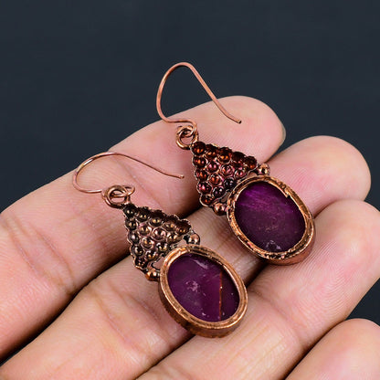 Red Ruby Gemstone Earrings