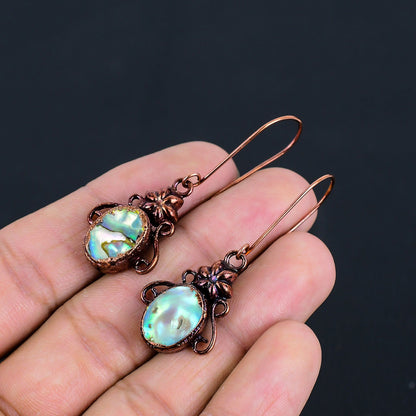 Rainbow Abalone Gemstone Earrings