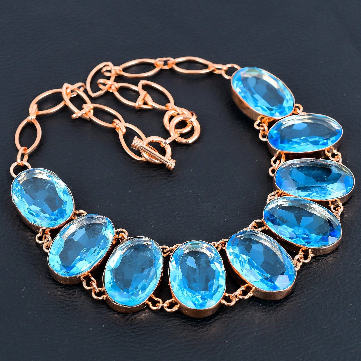 Blue Topaz Gemstone Necklace