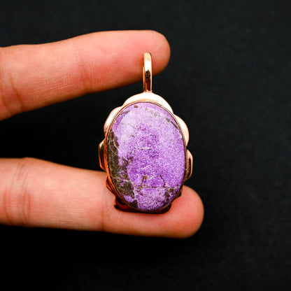 Purple Purpurite Gemstone Pendant