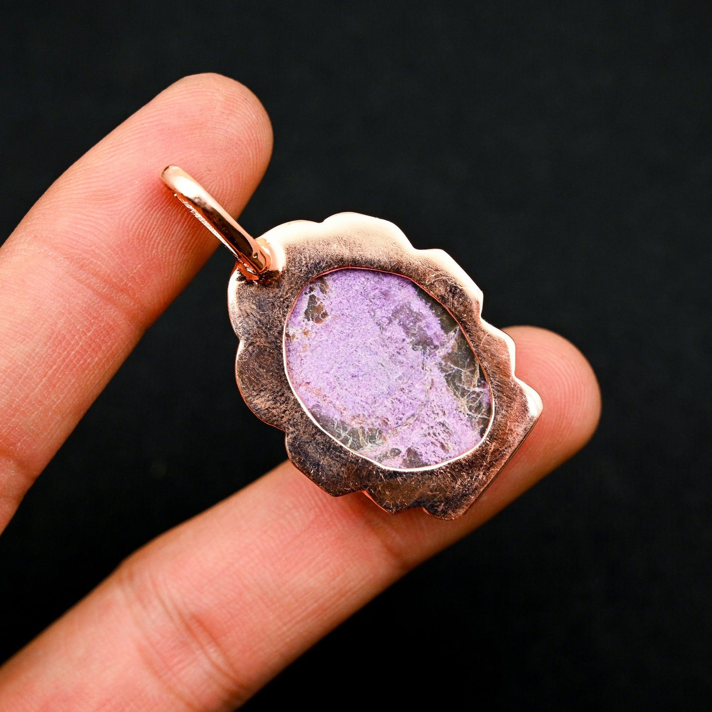 Purple Purpurite Gemstone Pendant