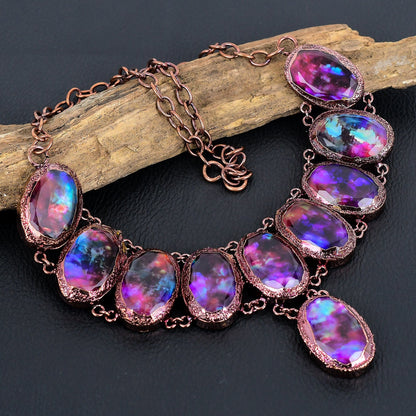 Copper Ammolite Gemstone Necklace