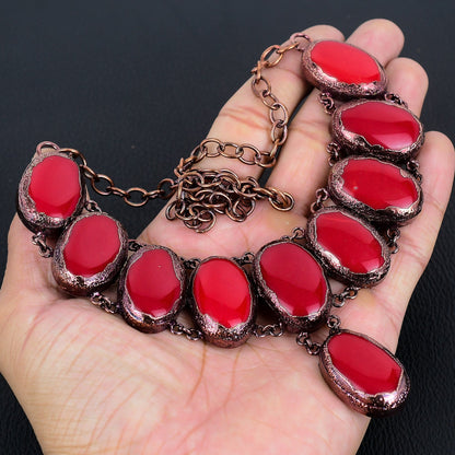 Red Coral Gemstone Necklace