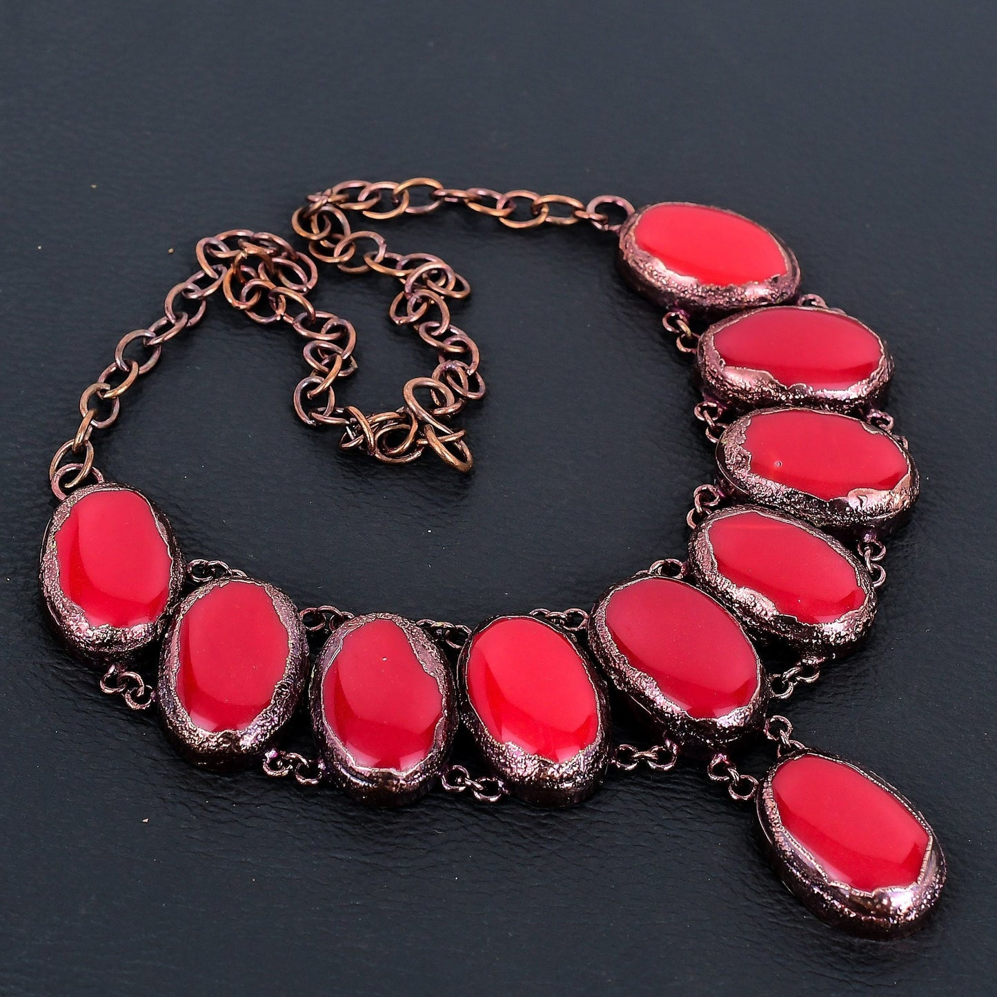 Red Coral Gemstone Necklace