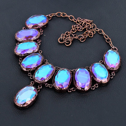 Pink Mystic Topaz Gemstone Necklace