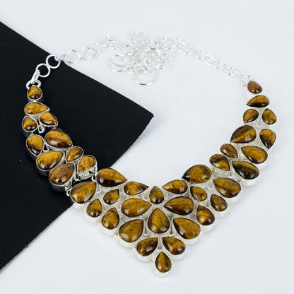 Brown Tiger Eye Gemstone Necklace