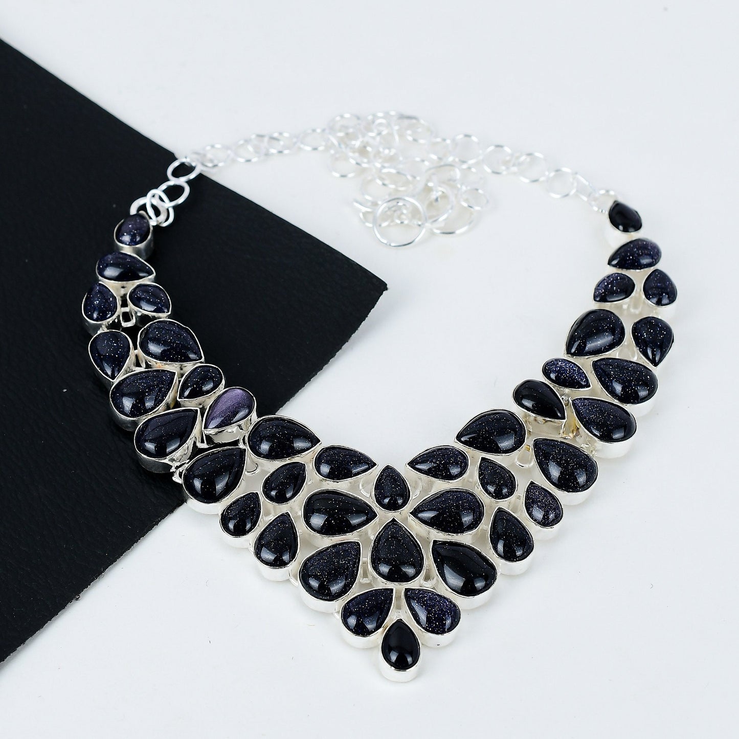 Blue Sunstone Sterling Silver Necklace