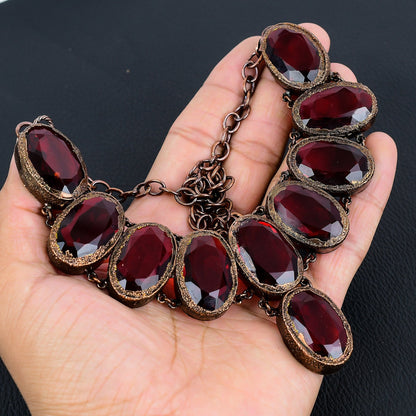 Red Garnet Gemstone Necklace