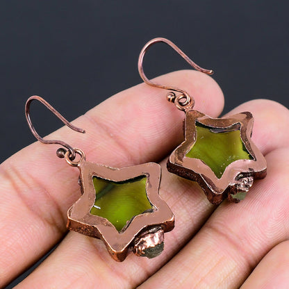 Green Peridot Gemstone Earrings