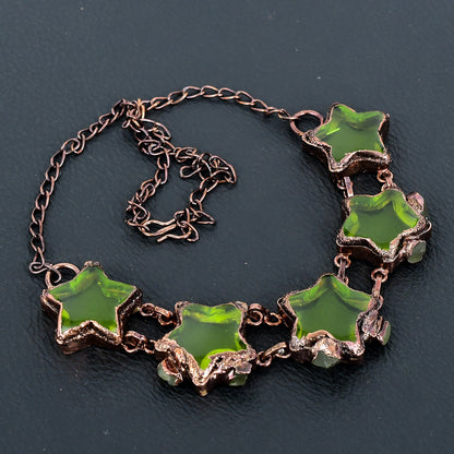 Green Peridot Gemstone Necklace