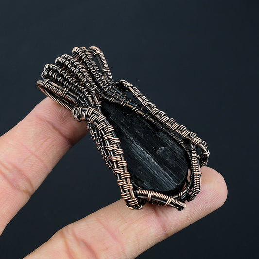 Black Tourmaline Gemstone Pendant