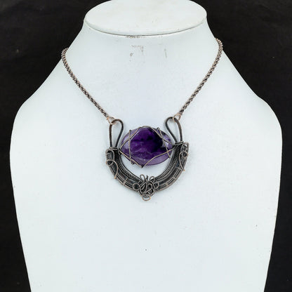 Purple Amethyst Gemstone Necklace