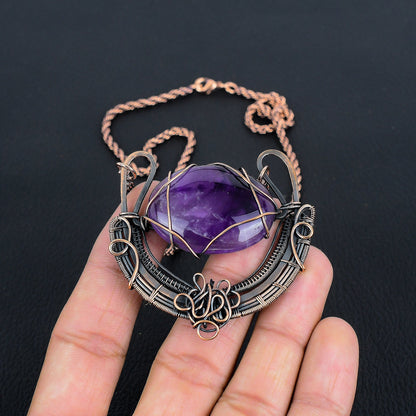 Purple Amethyst Gemstone Necklace