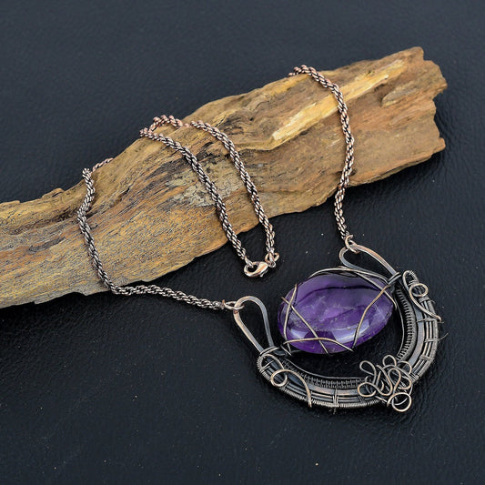 Purple Amethyst Gemstone Necklace