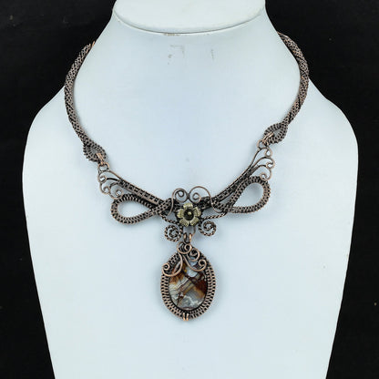 Multicolor Crazy Lace Agate Gemstone Necklace