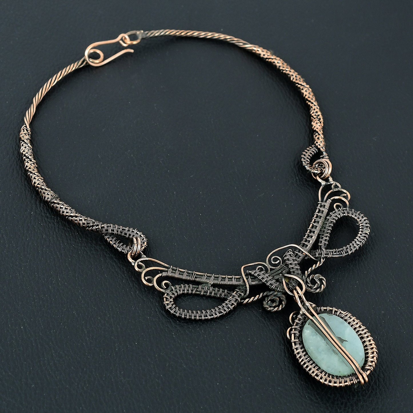 Blue Aquamarine Gemstone Necklace