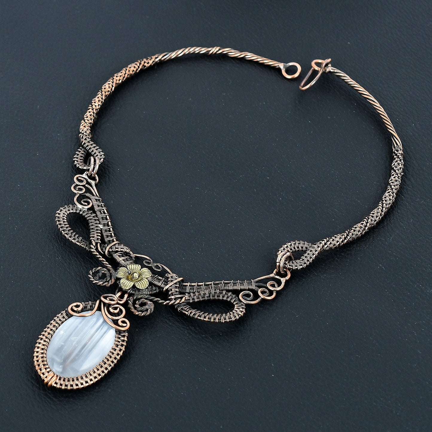 White Selenite Gemstone Necklace