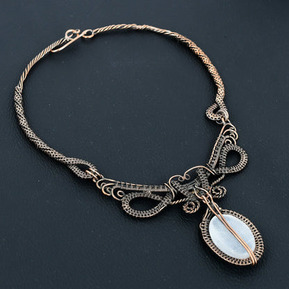 White Selenite Gemstone Necklace