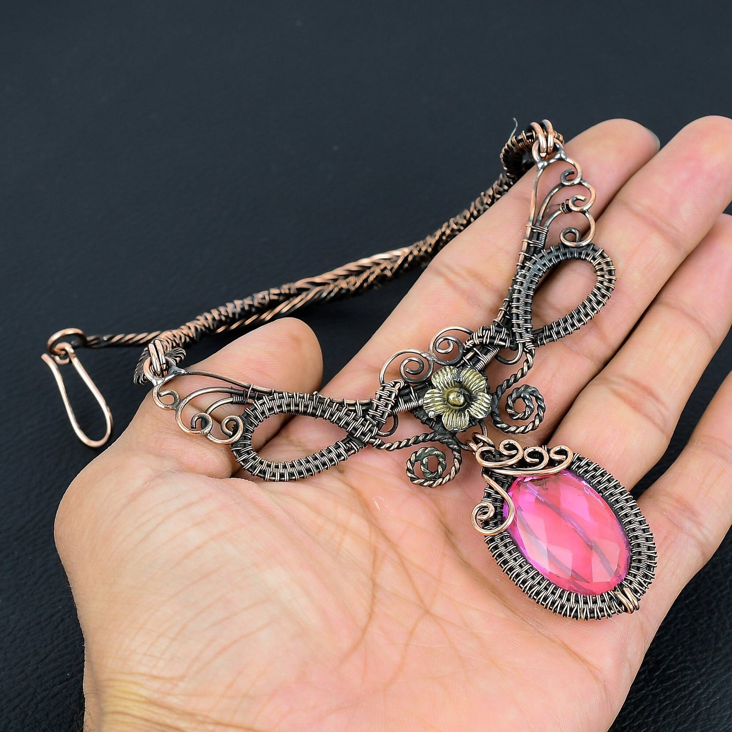 Pink Kunzite Gemstone Necklace