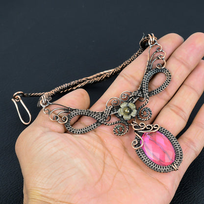 Pink Kunzite Gemstone Necklace