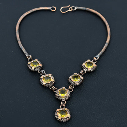 Golden Citrine Gemstone Necklace