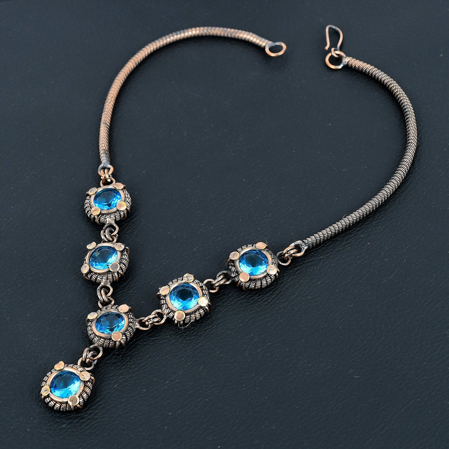 Blue Topaz Gemstone Necklace
