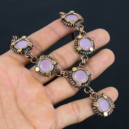 Pink Chalcedony Gemstone Necklace