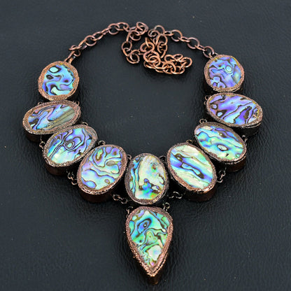 Iridescent Abalone Gemstone Necklace