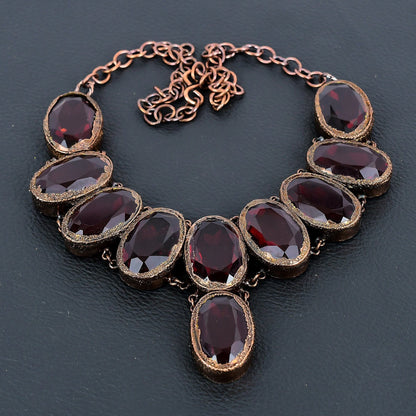 Red Garnet Gemstone Necklace