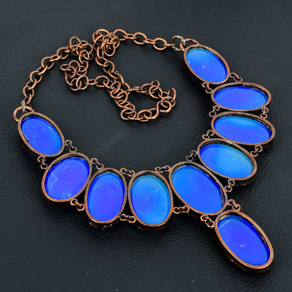 Blue Chalcedony Gemstone Necklace