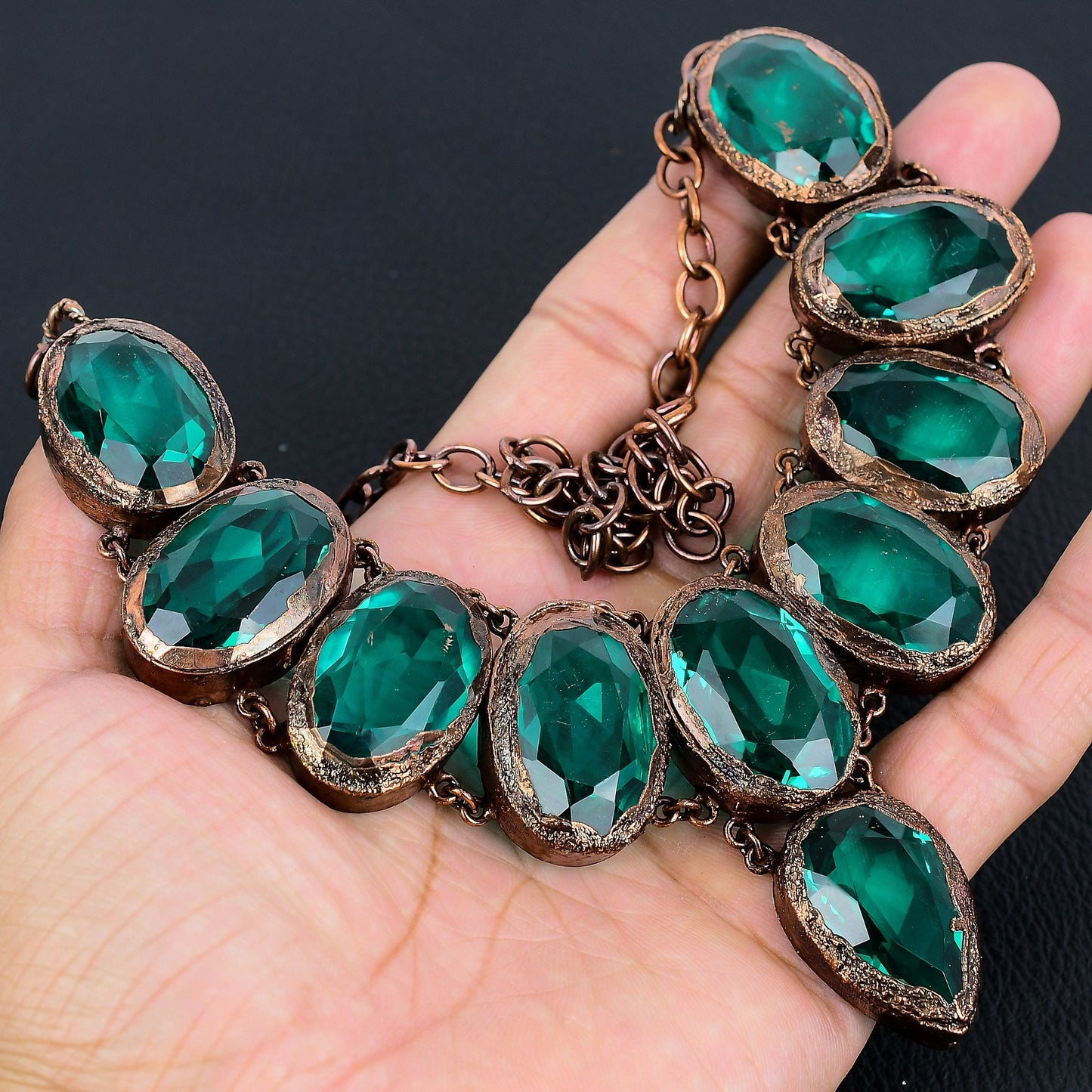 Blue Aquamarine Gemstone Necklace