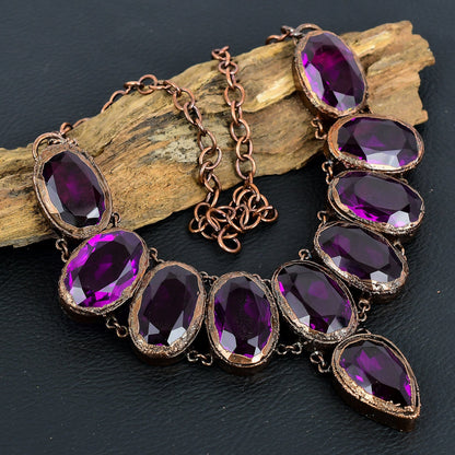 Pink Amethyst Gemstone Necklace