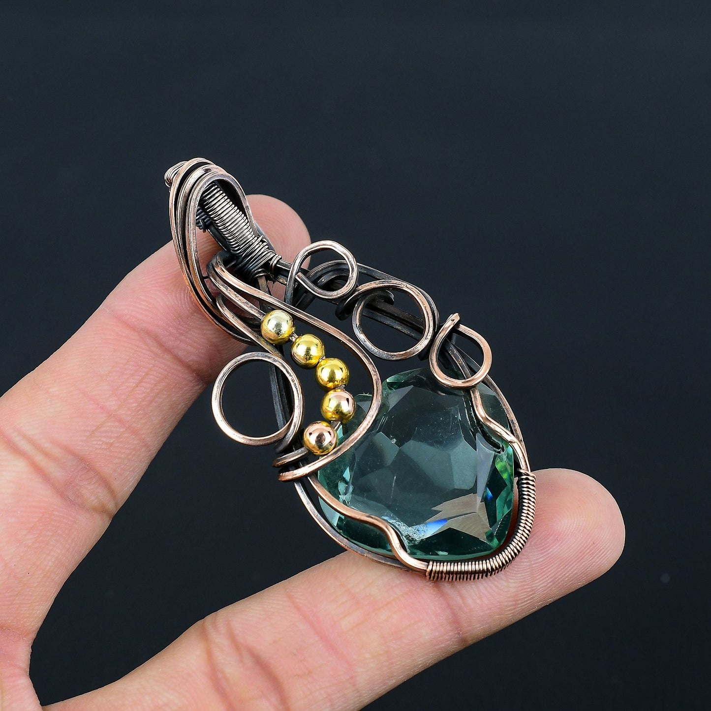 Blue Aquamarine Gemstone Pendant