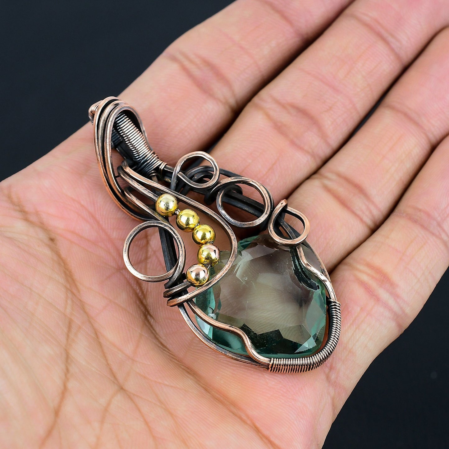 Blue Aquamarine Gemstone Pendant