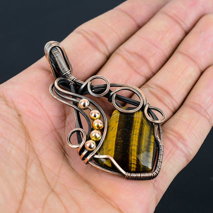 Golden Brown Tiger Eye Gemstone Pendant